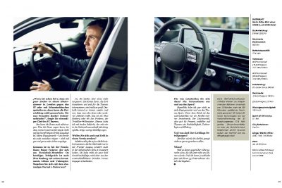 Mario Goetze with Hyundai for Electrified Magazine