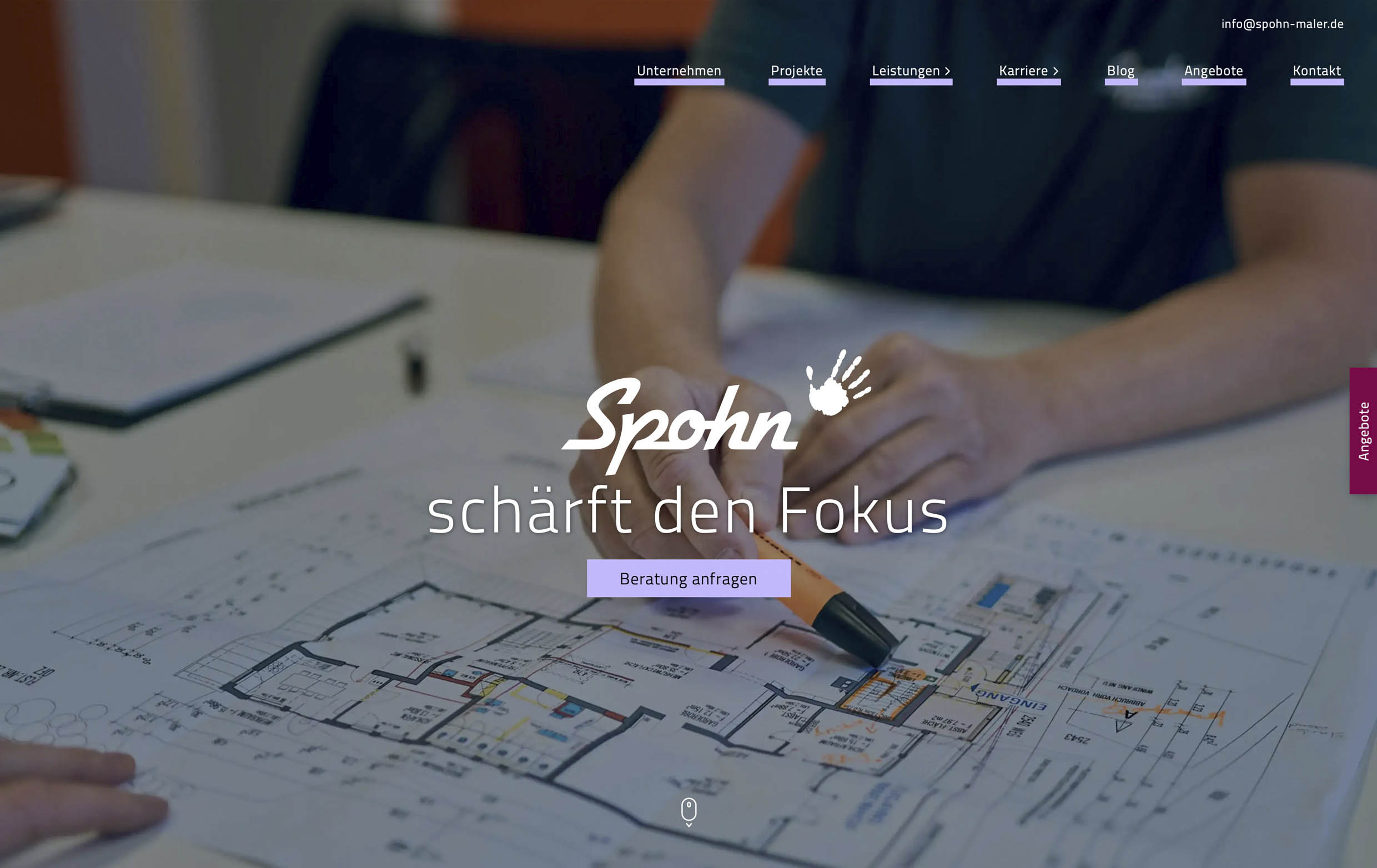 Employer Branding Fotografie, Portraits und Website Content für den Handwerksbetrieb Spohn Malen + Strahlen in Mosbach, Baden-Württemberg